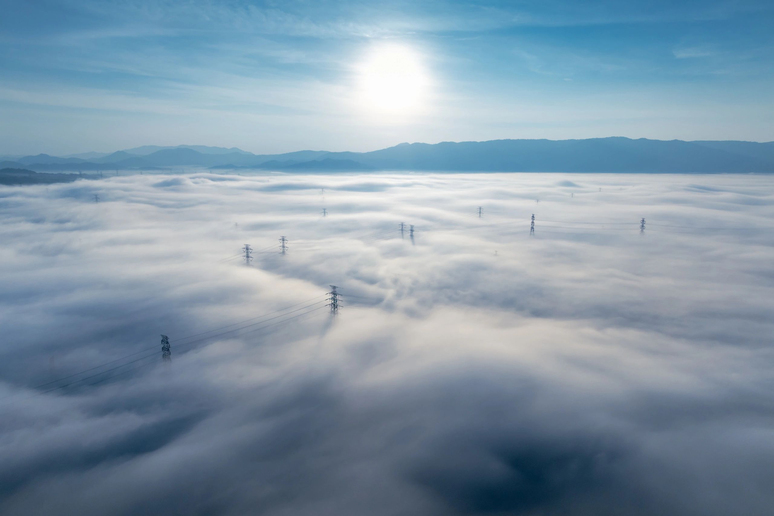 Infraestructura tecnológica vista desde el aire